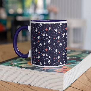 Taza Patrón de astronautas Doodle