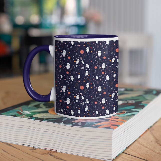 Taza Patrón de astronautas Doodle (Astronaut pattern mug)