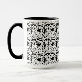 Taza Patrón de baldosas con silueta de fantasma espeluz