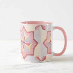 Taza Patrón de baldosas de color pastel y bonito regalo