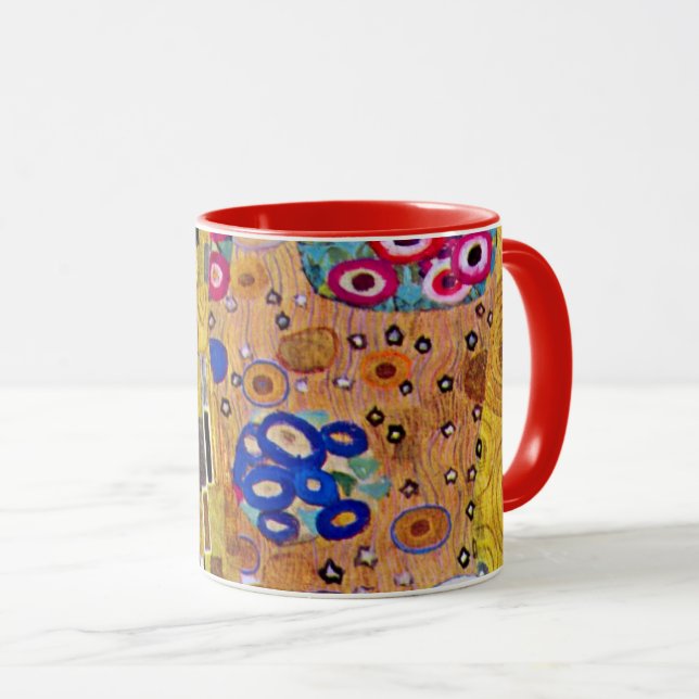 Taza Patrón de besos de Gustav Klimt, Art Nouveau (Anverso derecho)