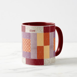 Taza Patrón de bloque de colcha "Caja de crayones"