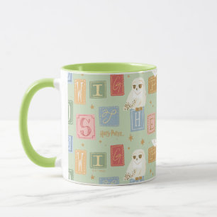 Taza Patrón de bloque de letras de Hedwig Post