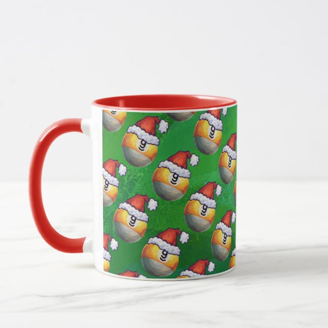 Taza Patrón de bola de nueve Sombreros de Santa Hat en  (Izquierda)