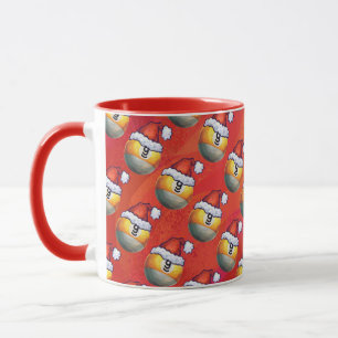 Taza Patrón de bola de nueve Sombreros de Santa Hat en