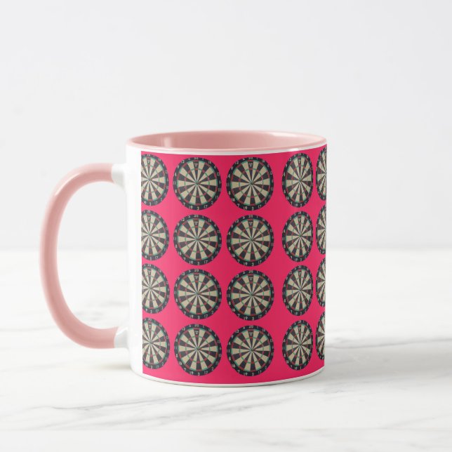 Taza Patrón de Bullseye de pizarra rosa, (Izquierda)