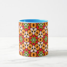Taza Patrón de buquet de tulipanes