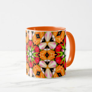 Taza Patrón de buquet de tulipanes