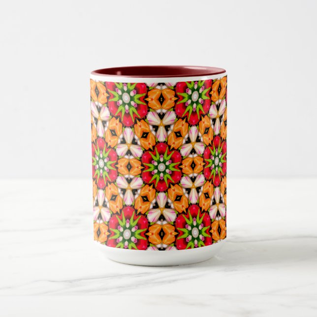 Taza Patrón de buquet de tulipanes (Centro)