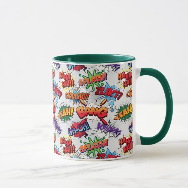 Taza Patrón de burbuja de superhéroes (Derecha)