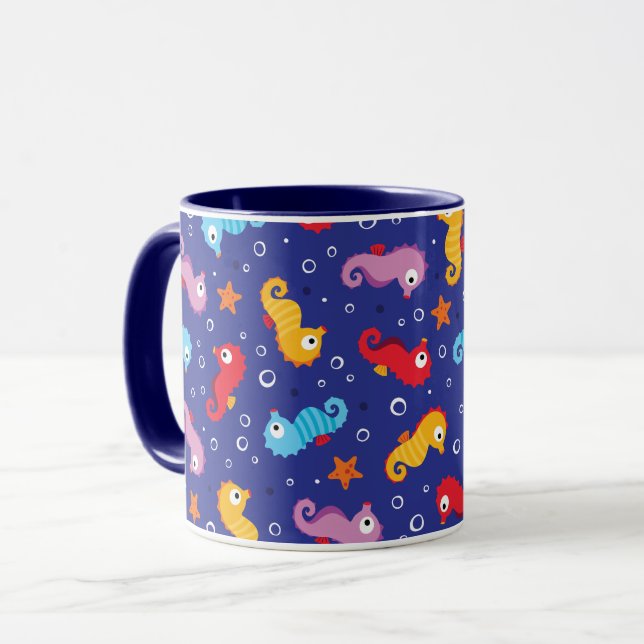 Taza Patrón de caballitos de mar sin mar (Anverso izquierdo)