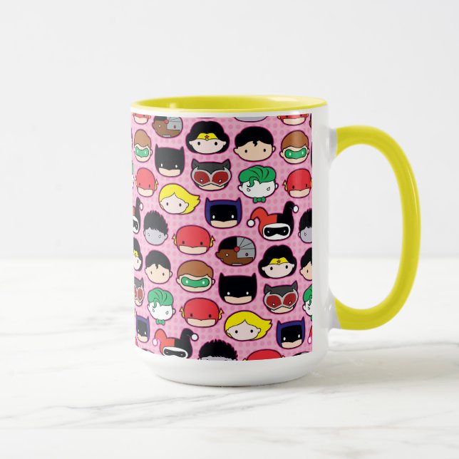 Taza Patrón de cabeza de Chibi Justice League (Derecha)