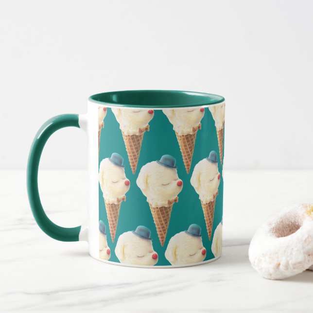 Taza Patrón de cachorro de crema de hielo (Con donut)