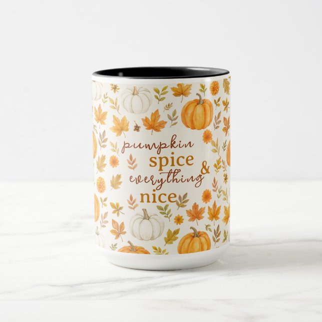 Taza Patrón de calabaza | Acción de gracias (Centro)