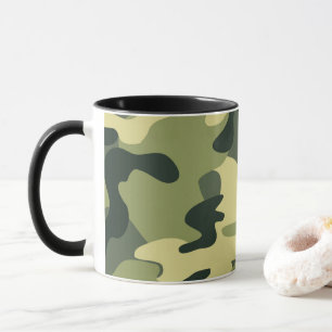 Taza Patrón de Camuflaje Camo del Ejército Verde