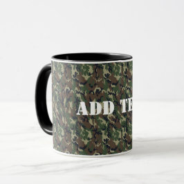 Taza Patrón de camuflaje verde militar