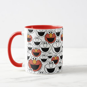 Taza Patrón de Cara de Elmo Color Pop