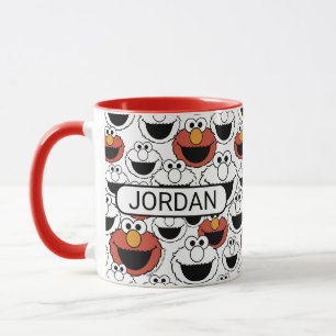 Taza Patrón de Cara de Elmo Color Pop