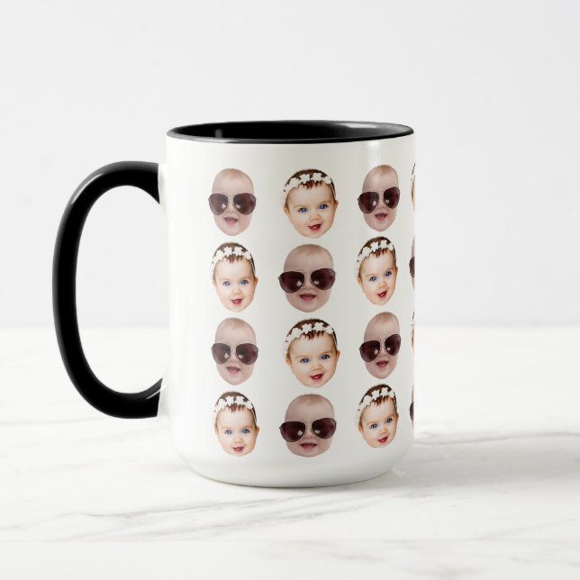 Taza Patrón de cara del bebé Ideas divertidas de regalo (Izquierda)