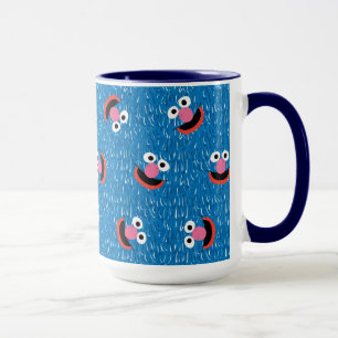 Taza Patrón de cara peluda de Grover