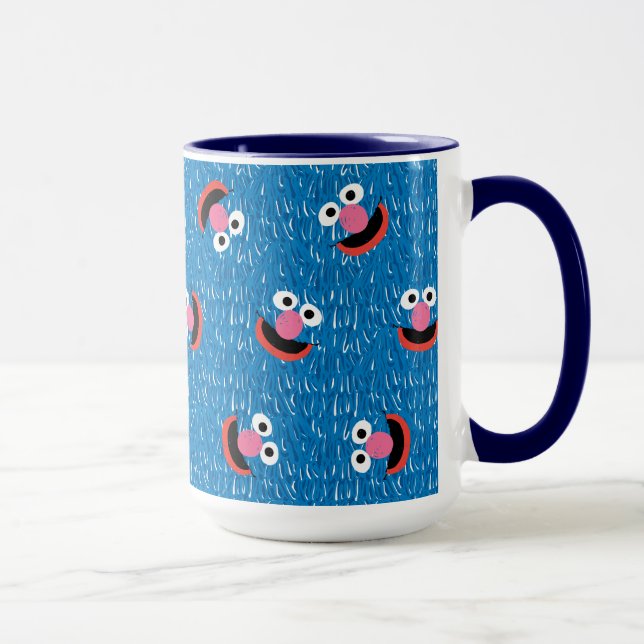 Taza Patrón de cara peluda de Grover (Derecha)
