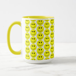 Taza Patrón de caras amarillas felices