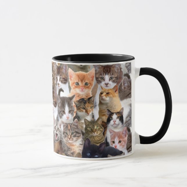 Taza Patrón de caras de gato (Derecha)