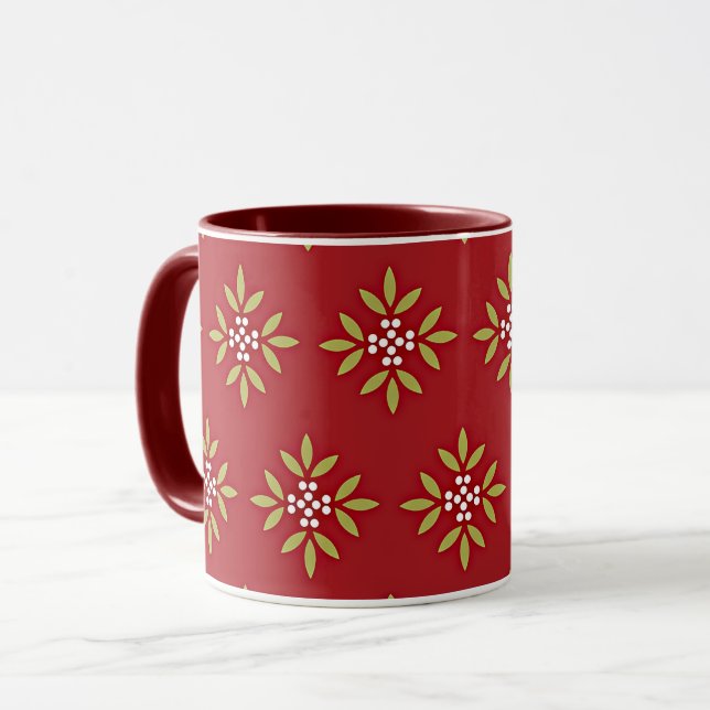 Taza Patrón de celebración de vacaciones (Anverso izquierdo)