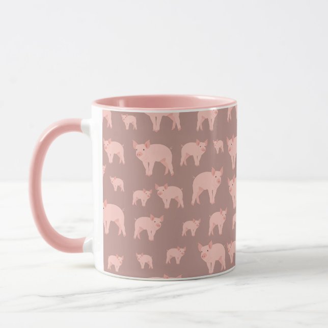 Taza Patrón de cerdo rosado (Izquierda)