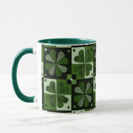 Taza Patrón de cheques de Shamrock