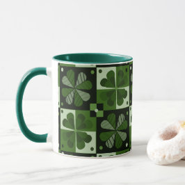 Taza Patrón de cheques de Shamrock