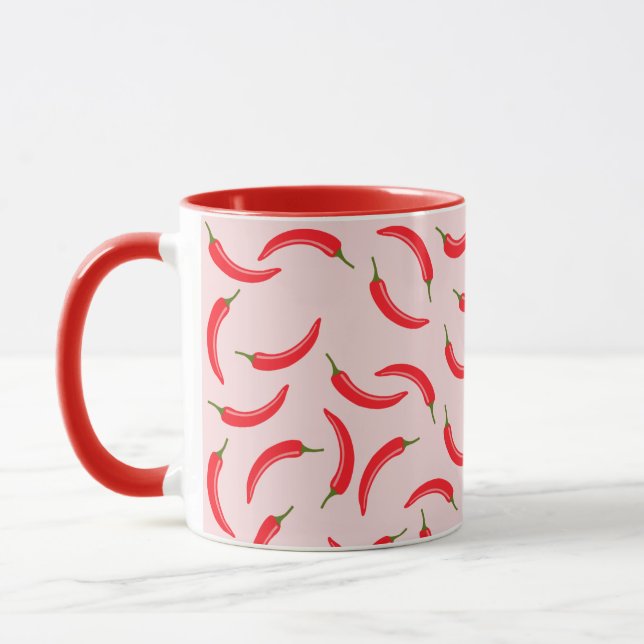Taza Patrón de chile rojo picante (Izquierda)