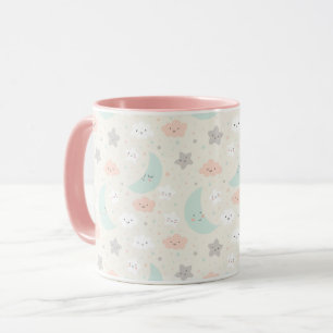 Taza Patrón de cielo dulce sonriente Pastel