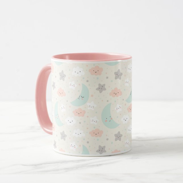 Taza Patrón de cielo dulce sonriente Pastel (Anverso izquierdo)