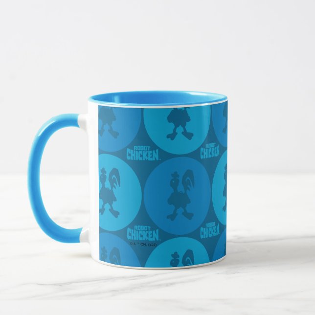 Taza Patrón de círculo de pollo robot (Izquierda)