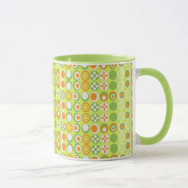 Taza Patrón de círculo elegante Ringer MugMug (Derecha)