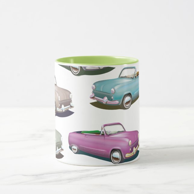 Taza Patrón de coches clásicos de época (Centro)