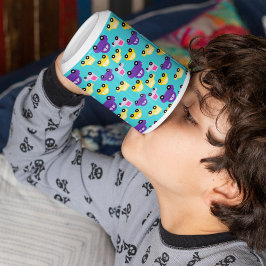 Taza Patrón de coches de juguete multicolor