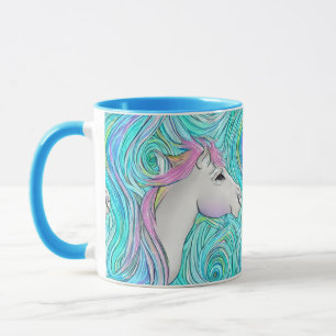 Taza Patrón de color pastel sin soldadura del caballo b