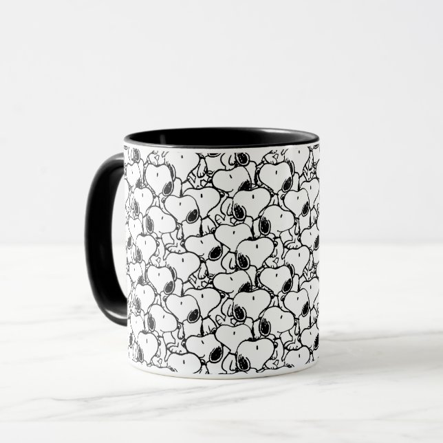 Taza Patrón de cómics clásicos de Snoopy (Anverso izquierdo)