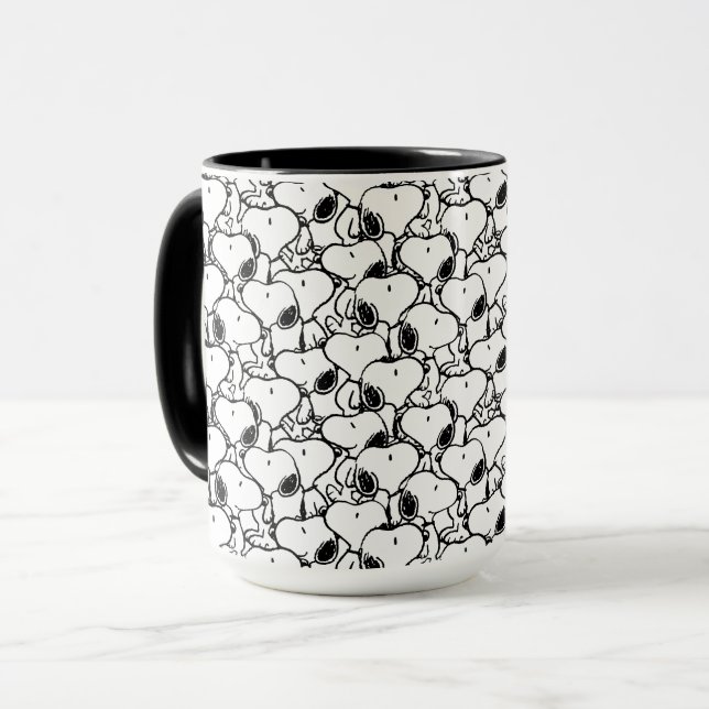 Taza Patrón de cómics clásicos de Snoopy (Anverso izquierdo)