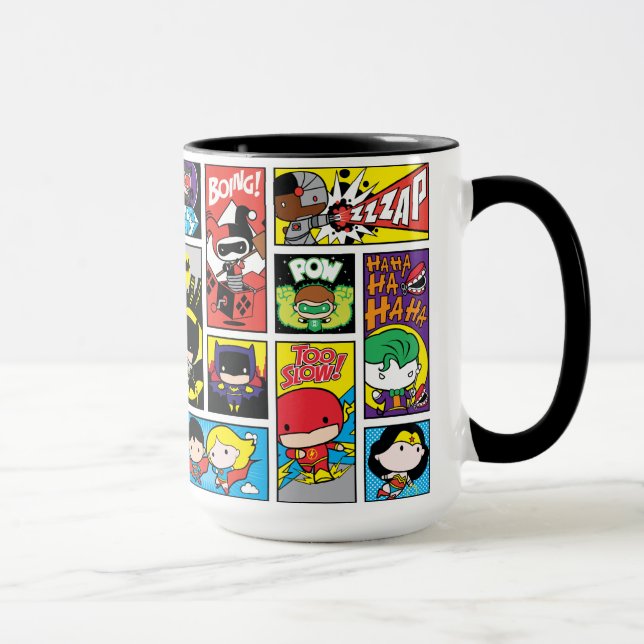 Taza Patrón de compilación de la Liga de Justicia Chibi (Derecha)