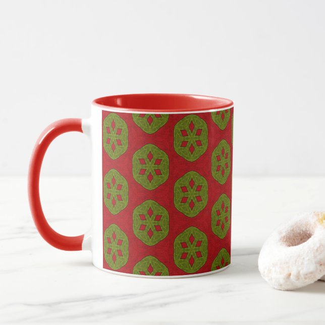 Taza Patrón de cookie de navidades (Con donut)