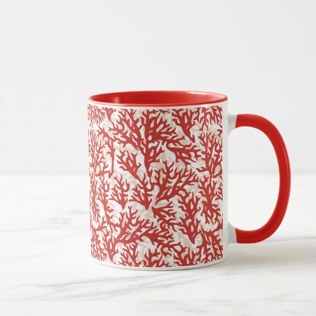 Taza Patrón de coral rojo 2 (Derecha)