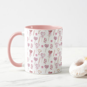 Taza Patrón de corazón dulce
