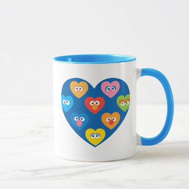 Taza Patrón de corazones del Día de San Valentín de la  (Derecha)