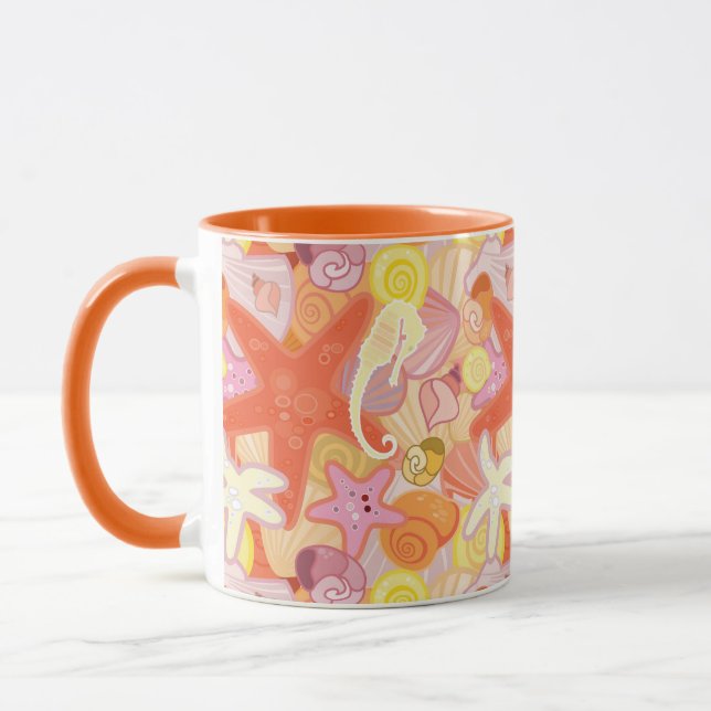 Taza Patrón de criaturas del mar Pastel (Izquierda)