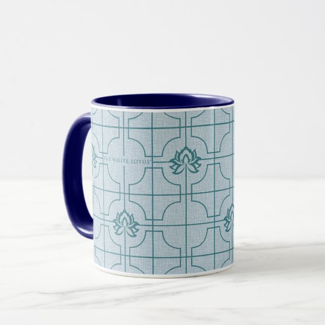 Taza Patrón de cuadrícula de Lotus geométrico - El Lotu (Anverso izquierdo)