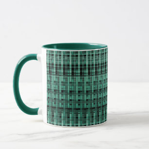 Taza Patrón de cuadros escoceses a cuadros abstracto re