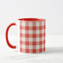 Patrón de cuadros ilustrado en rojo y blanco